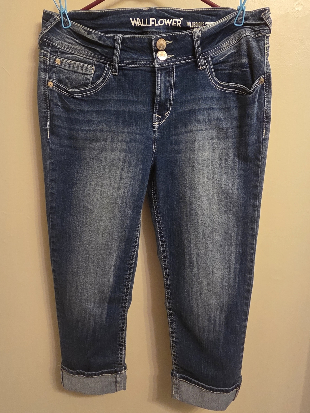 Wallflower Eco Y2K Curvy Cropped Cuffed Jeans 13 Stretch Streetwear Preppy Chic